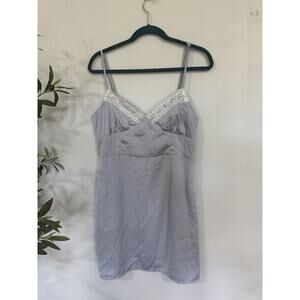 NWT PRETTY LITTLE THING SATIN SLIP DRESS SZ LARGE COQUETTE FAIRY LACED BABYDOLL